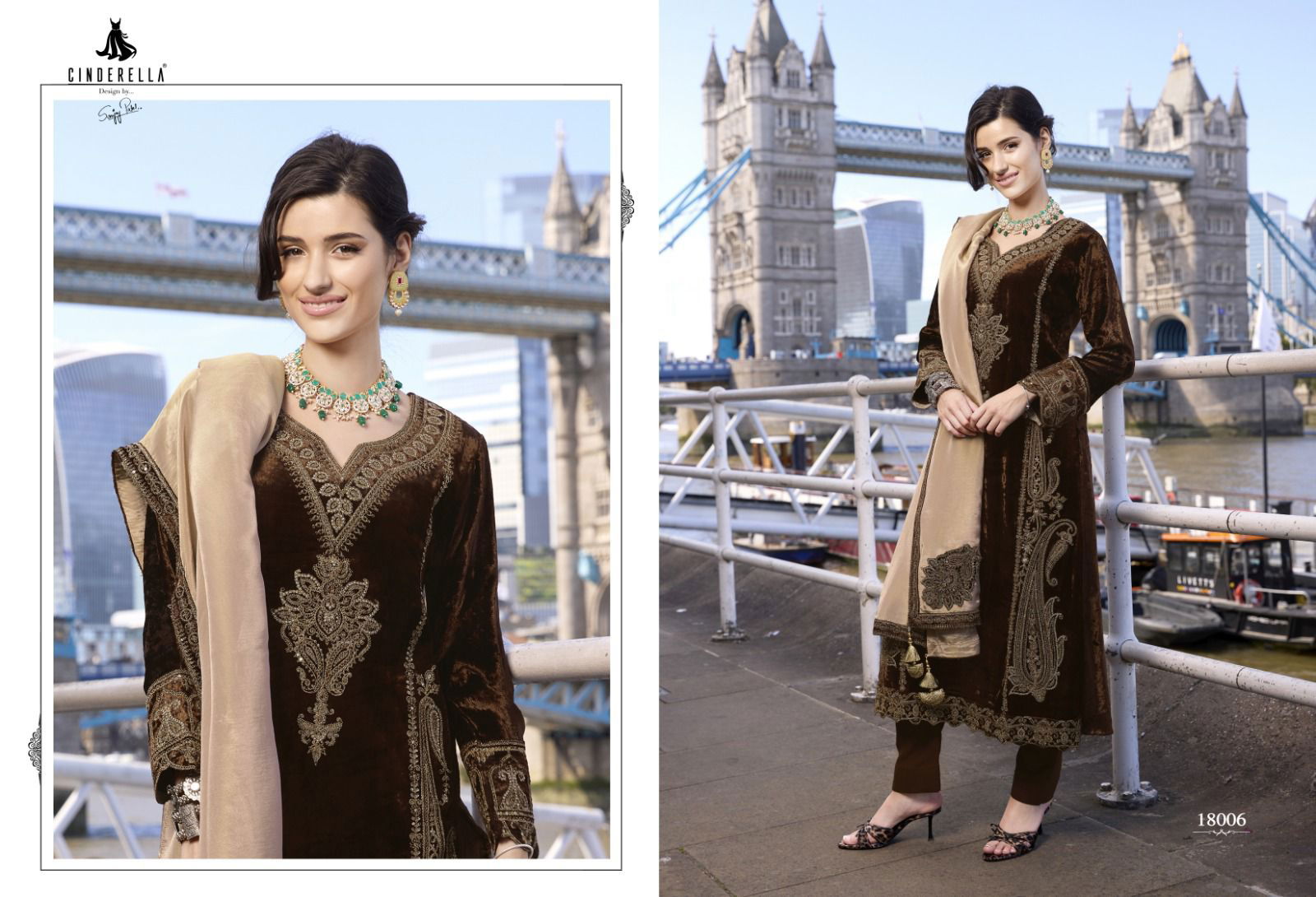 Fashion And Fairy By Cindrella Embroidery Velvet Slawar Kameez Wholesale Online